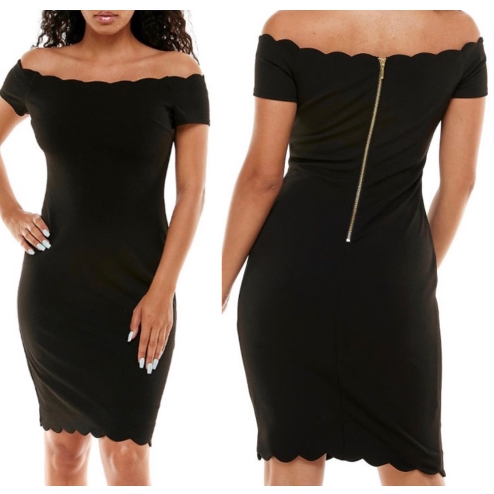 NWT off the shoulder black dress